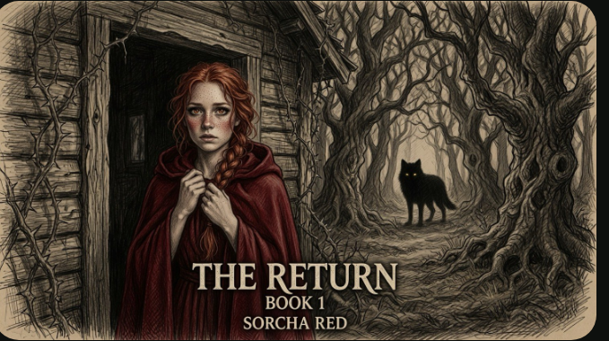 The Red Cloak — Red at the cabin door, wolf in the Blackwood